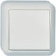 Lucas External Electrical Lighting Wall Switch with Frame Basic Aller Retour White