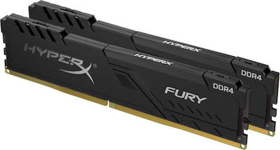 HyperX Fury 16GB DDR4 RAM με 2 Modules (2x8GB) και Ταχύτητα 3600 για Desktop