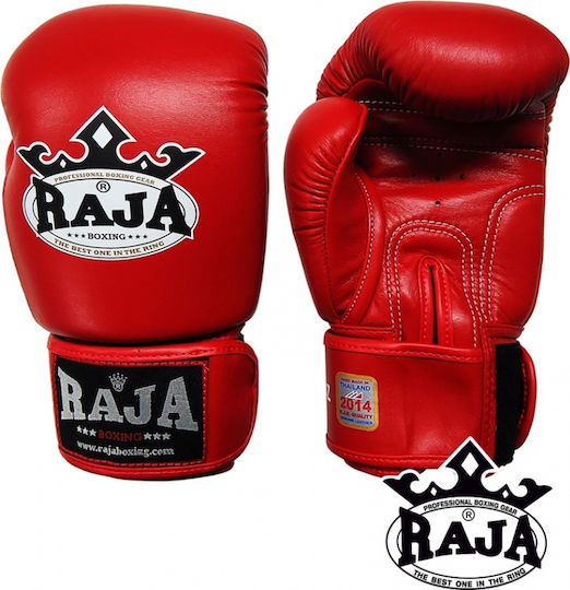 Raja Genuine Leather RBGV-1 401301 Mănuși de box din piele naturală pentru competiție roșii