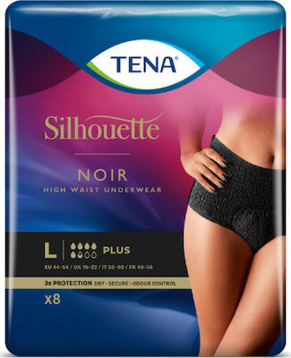 Tena Silhouette Noir Plus Пелени за инконтиненция Голям в Черно цвят 8бр