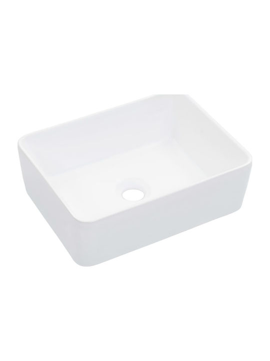 vidaXL Ceramic Vessel Sink 40x30cm White