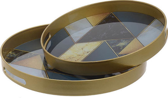 Inart Tavă Decorativă Plastic Rotundă 2buc
