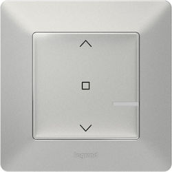 Legrand Valena Life Вграден Стенен превключвател Ролетна щора Еднопосочен с рамка Сребрист