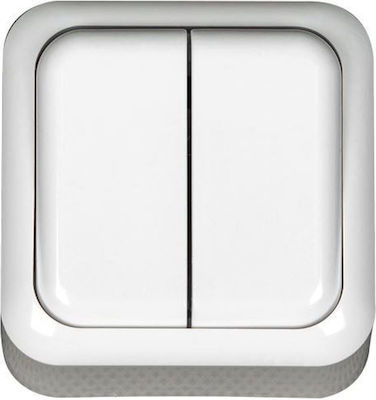 VK Lighting W12-A230Y External Electrical Lighting Wall Switch with Frame Basic White VK/10041 13081-011639