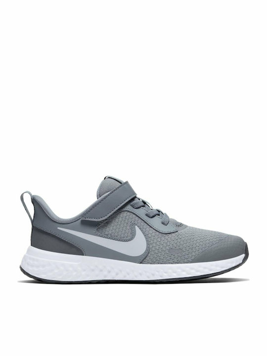 Revolution Revolution 5 Kids Sports Shoes Running with Hoop & Loop Closure Cool Grey / Pure Platinum / Dark Grey