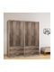 Four Door Wardrobe Olympus 162x57x183cm