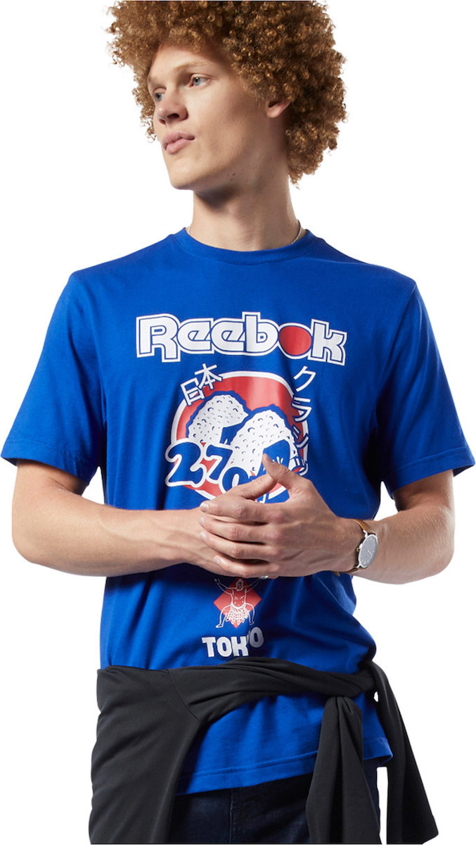 Details about   Reebok Classics International Sushi Tee Mens Blue Graphic Active Wear EA3573