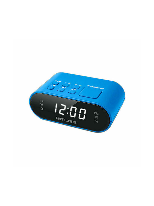 Muse Ψηφιακό Ρολόι Επιτραπέζιο με Ξυπνητήρι M-10BL