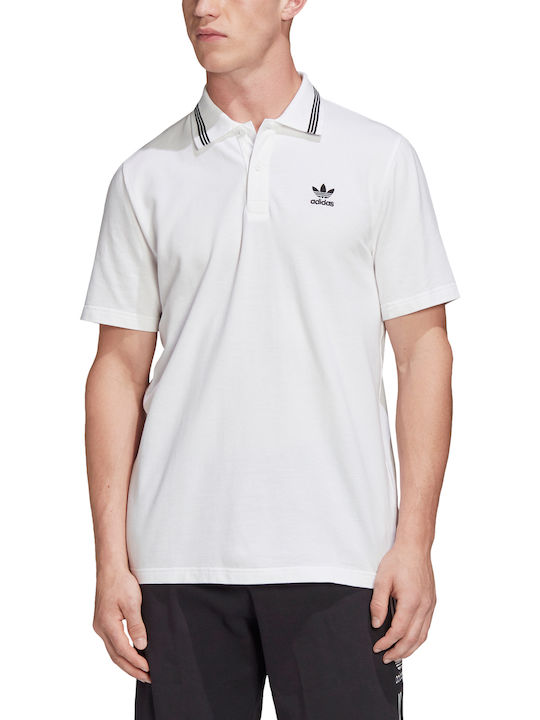 Adidas Trefoil Essentials Ανδρική Μπλούζα Polo Κοντομάνικη Λευκή
