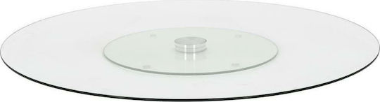 vidaXL Servierplatte Glas Transparent mit Durchmesser 60cm 1Stück