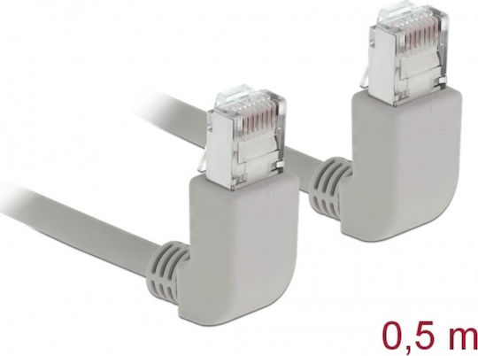 DeLock SF/UTP Kat.5e Ethernet Netzwerkkabel 0,5m Grau