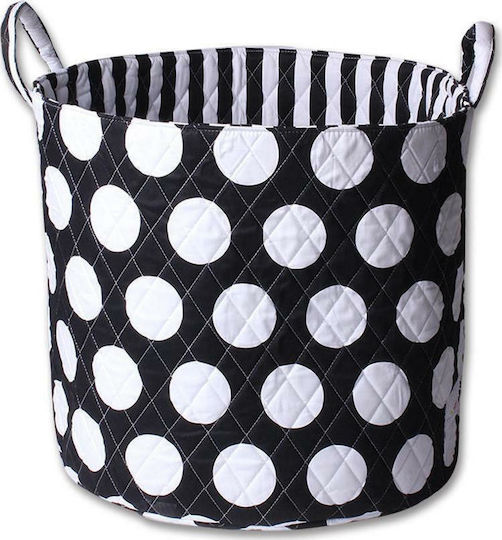 Minene Children's Storage Basket made of Fabric Circles Black 45x40cm 1pcs