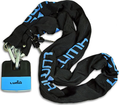 Luma Enduro 2870 170cm Motorcycle Anti-Theft Chain with Lock in Black