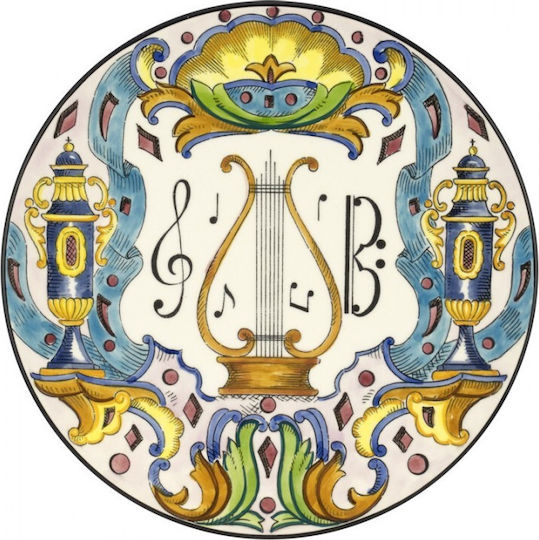 WM Collection NSymphonia/A Διακοσμητική Πιατέλα Κεραμική Πολύχρωμη 32x32εκ.