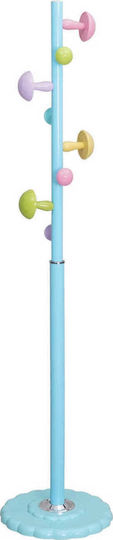 Woodwell Metallic Coat Rack Blue Line 37x37x170cm