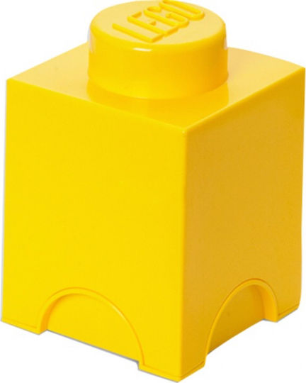 LEGO Παιδικό Κουτί Αποθήκευσης από Πλαστικό 1-Stud Κίτρινο 12x12x18cm