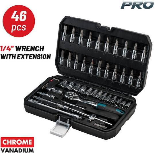 Bormann BΗΤ5100 Set Ratchet 1\4" 46pcs 024675