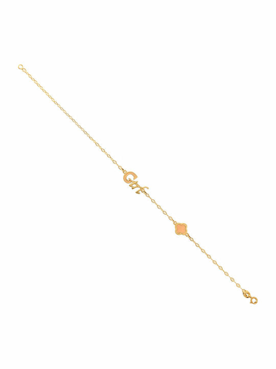 Bracelet in gold 14K Girl K14.10008