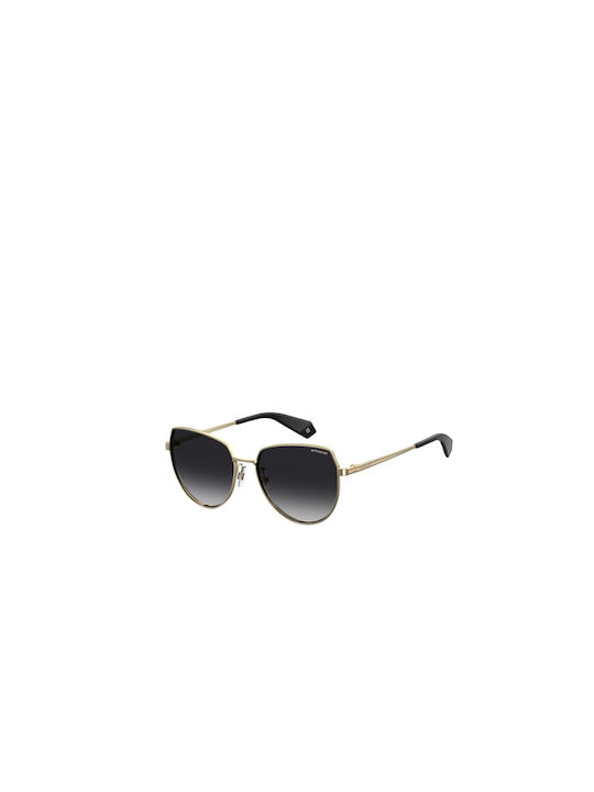 Polaroid Women's Sunglasses with Gold Metal Frame and Black Gradient Polarized Lens PLD 6073/F/S/X J5GWJ