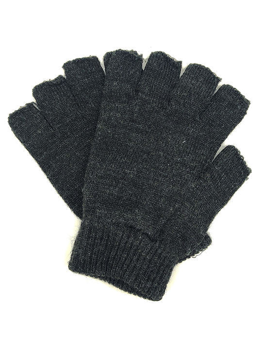 Unisex Γάντια Με Κομμένα Δάχτυλα - Γκρι Σκούρο