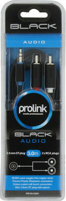 Prolink Cablu 3,5 mm de sex masculin - RCA de sex masculin Negru 5m (PB1030500)