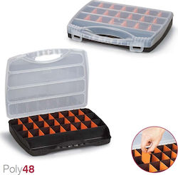 Terry Poly 48 Organizator pentru Compartimentul de Unelte cu Compartimente Reglabile Neagră 37.5x48x7.5cm.