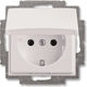 Abb Basic55 Single Power Socket White