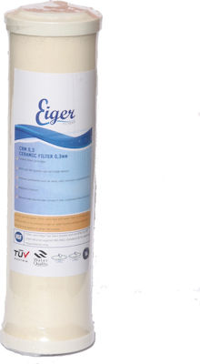 Eiger Upper and Lower Counter Water Filter Replacement Ceramic 10" CRM 0.3 μm WF-CE-101 1pcs