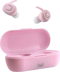 T'nB Dude In-ear Bluetooth Handsfree Earphones with Sweat Resistance and Charging Case Pink