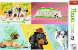 Neon Color Line: Cool Dogs Puzzle 2D 1000 Pieces