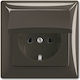 Abb Single Power Socket Black