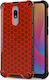 Hurtel Honeycomb Back Cover Silicone Red (Redmi...