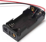 Suport pentru baterii 2 x AAA cu cabluri
