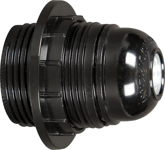 VK Lighting Stromstecker mit Steckdosenbuchse E27 in Schwarz Farbe Set 1Stück 35125-020639