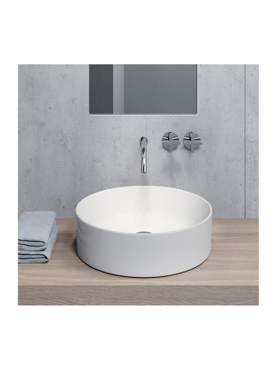 GSI Kube-X Надеждна мивка Порцелан 40x40x13см Бял