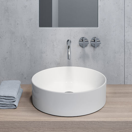 GSI Kube-X Deasupra Blatului Chiuvetă Porțelan 40x40x13cm Alb