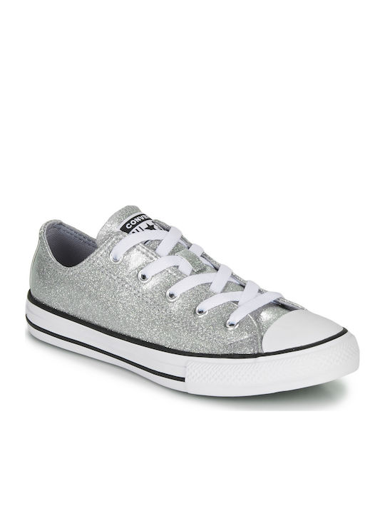 Converse Παιδικά Sneakers Coated Glitter Chuck Taylor για Κορίτσι Ασημί
