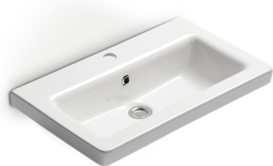 Bianco Ceramica Urban Επιτοίχιος Κρεμαστός / Ένθετος Νιπτήρας Πορσελάνης 60x35x15.5cm Λευκός Bianco Ceramica Urban Επιτοίχιος Κρεμαστός / Ένθετος Νιπτήρας Πορσελάνης 60x35x15.5cm Λευκός