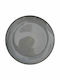 Iliadis Plate Desert Ceramic Grey with Diameter 21cm