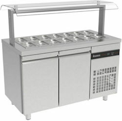 Inomak Kühlvitrine Boden mit Kapazität 10x1/4 GN / 1/2 GN Inomak Kühlvitrine Boden mit Kapazität 10x1/4 GN / 1/2 GN