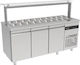 Inomak Kühlvitrine Standgerät mit Kapazität 10x1/4 GN / 1/2 GN 181x70x131.5cm