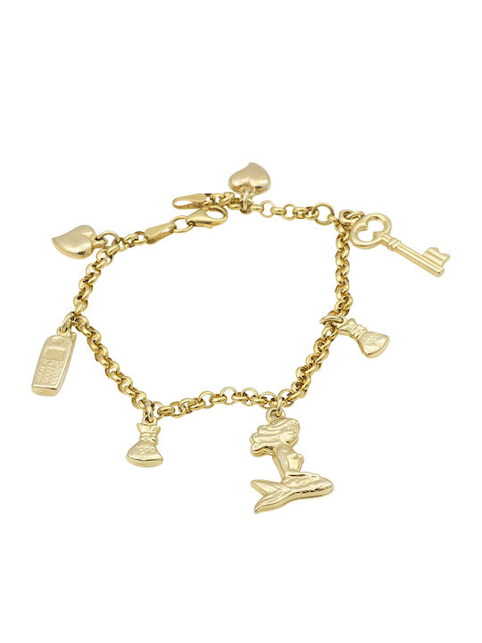 14K Gold Bracelet with Pendant.