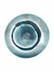 Inart Decorative Blue Glass Platter 39x39x7 cm
