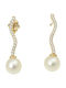 14K Gold Earrings with Pearl.