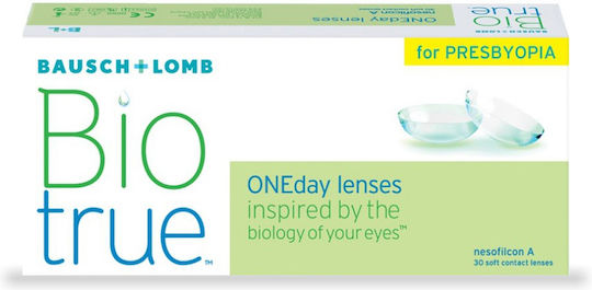 Bausch & Lomb Bio Fresh 1 Day for Presbyopia 30 Ημερήσιοι Πολυεστιακοί Χωρίς Διοπτρία Φακοί Επαφής Υδρογέλης με UV Προστασία