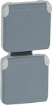 Legrand Plexo Double Power Safety Socket Automatic Terminals Gray