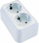 Makel Double Power Socket White