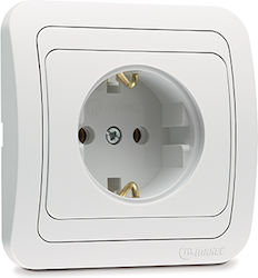 Makel Mimoza Single Power Socket White