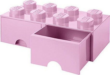 LEGO Kinder Aufbewahrungsbox aus Kunststoff 8 Knobs Rosa 50x25x17cm 1Stück