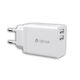 Devia Зарядно Устройство Без Кабел с 2 USB-A Изходни Порта 12W Бял (DVCH-329593)